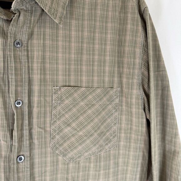 The North Face Shirt Men's XL Green Button Up Long Sleeve Pocket 100% Cotton - Picture 4 of 11